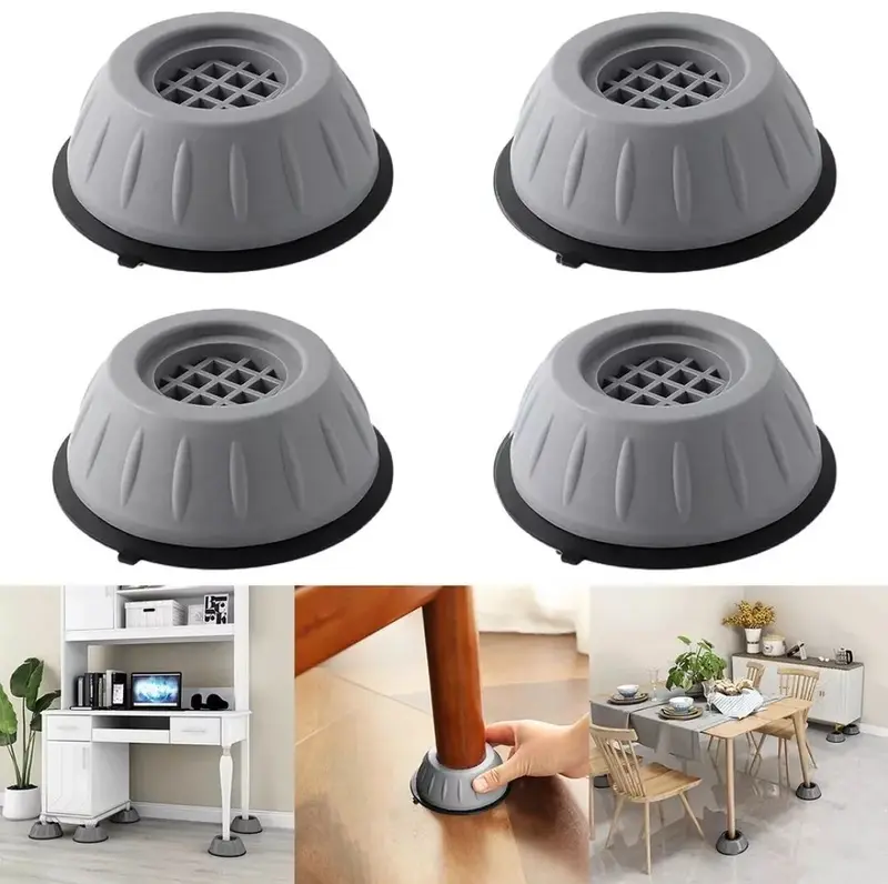 🛡️Anti Vibration Washing Machine Feet Pads✨ Non-Slip Heightening Rubber Base Mats with Shock Absorbing Rubber Rings-XLB