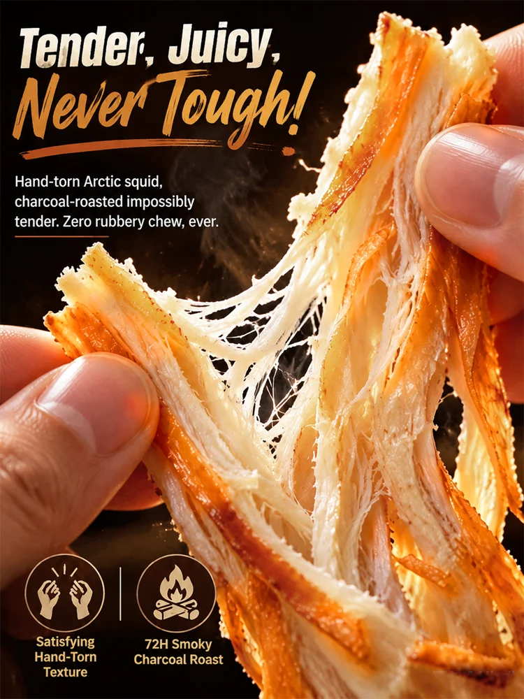 Arctic Deep-Sea Shredded Squid Strips.-OKL