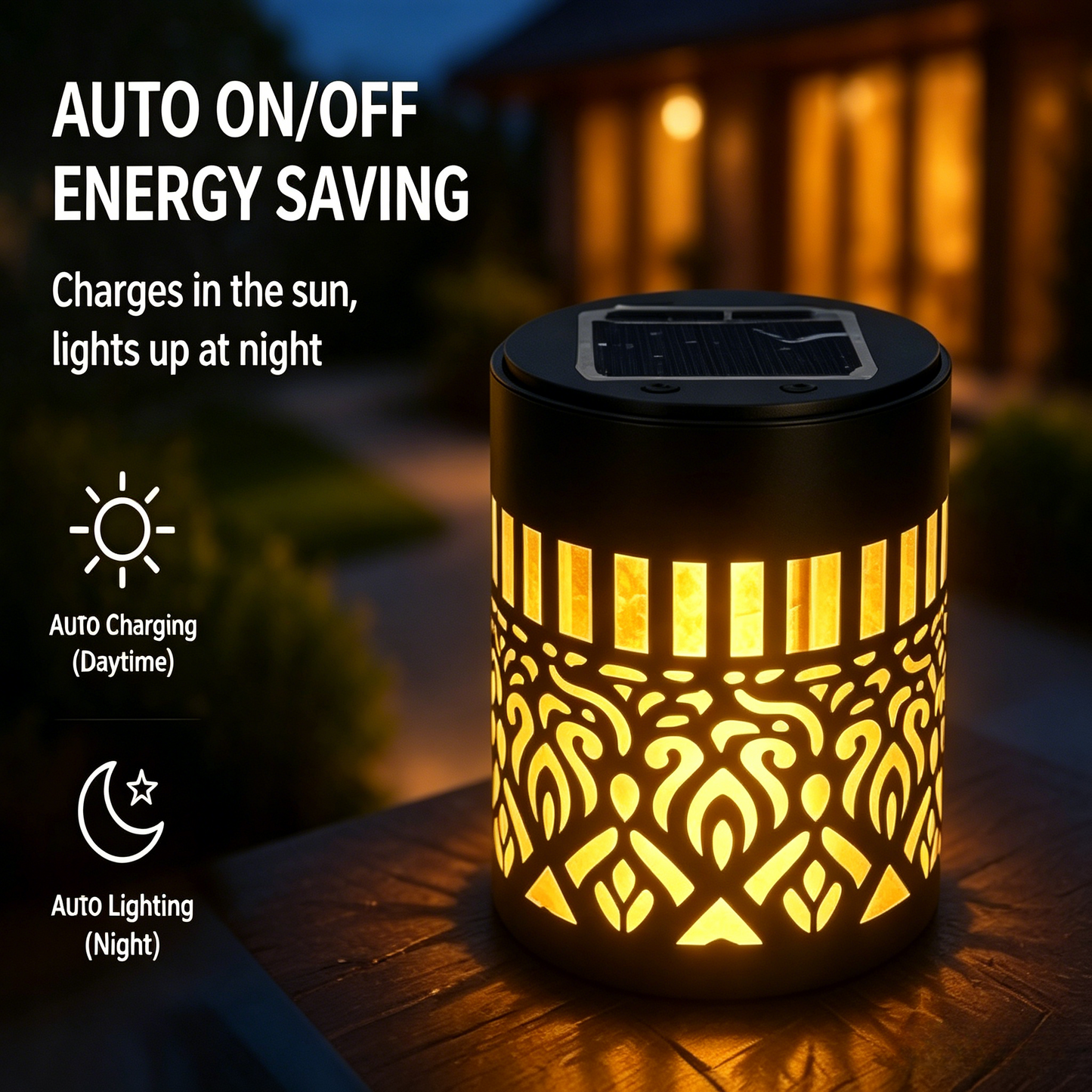 🎨 Mandala Pattern Solar Wall Light | Warm LED Projection Lamp for Patio & Yard Decor-LT
