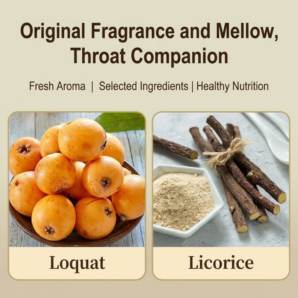 🌾 Natural Throat Care | Sweet & Mellow Returning SweetnessBamboo Salt Licorice Dried Loquat-DZT