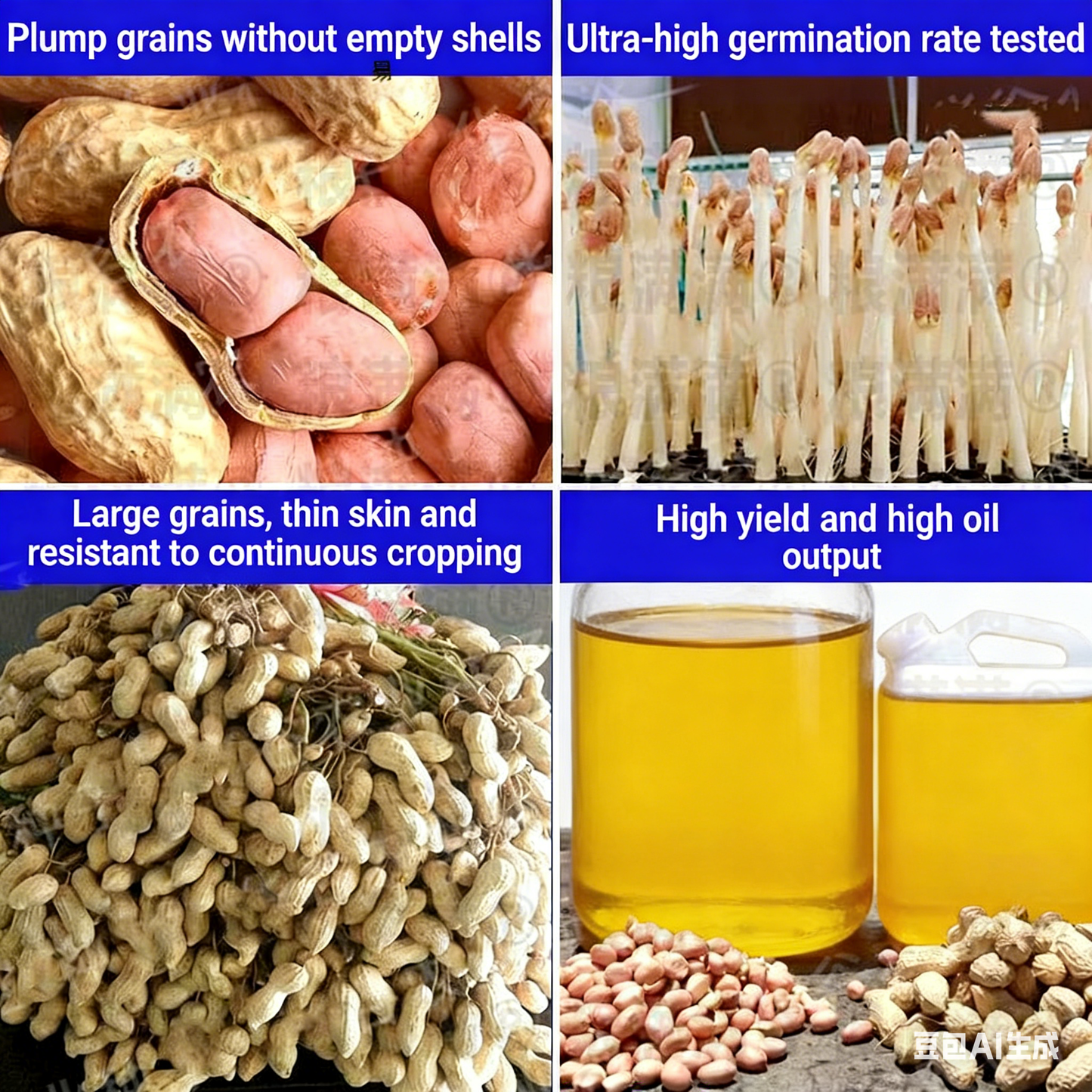 High-Yield Haihua No.1 Peanut Seeds ð± Large Pods ⢠Early Harvest ⢠Easy to Grow-JY