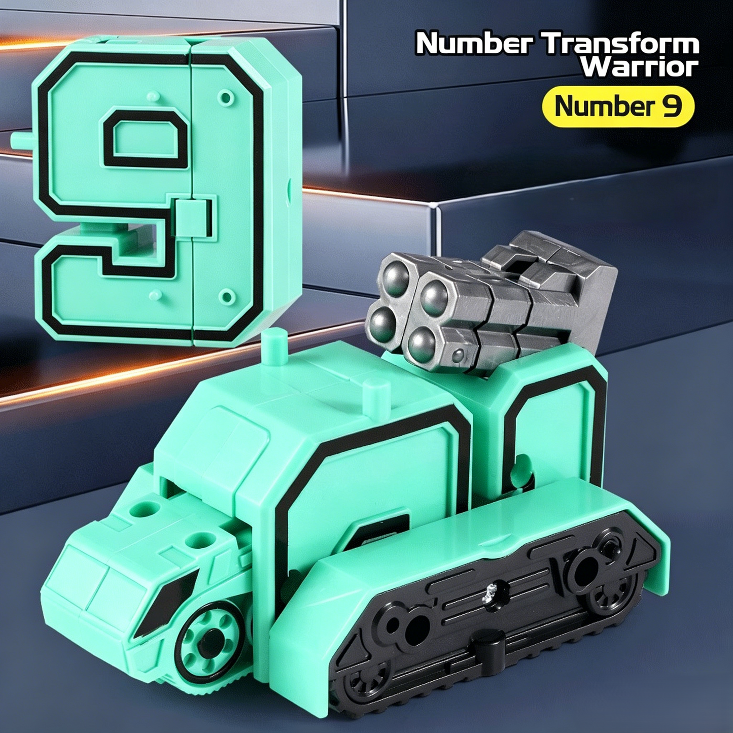 🤖10-in-1 Number Transforming Robot Toy –🔢Numbers 0–9 each transform into a unique mini robot or vehicle mode-YOY