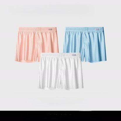 ❄️Men's Ice Silk Shorts | Breathable & Quick‑Dry, Cooling Sensation, Antibacterial & Odor‑Resistant, 3‑in‑1 for Underwear / Sleepwear / Beachwear-AUX