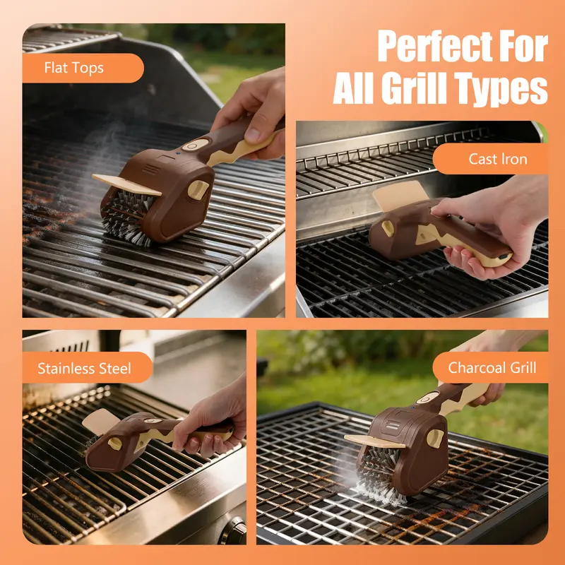 🔥 Electric Grill Cleaning Brush: The Fastest Way to a Spotless Grill-CJP