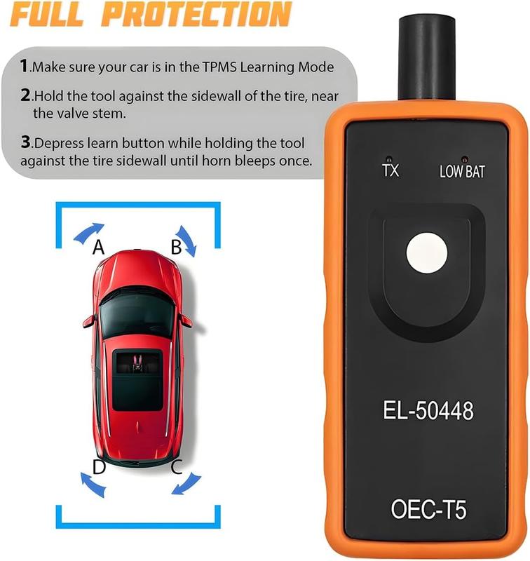 GM Tire Pressure Monitoring System Reset Tool, EL-50448 TPMS Relearn Reset Tool, 315/433MHz Compatible with GM – Battery Not Included.-KPL