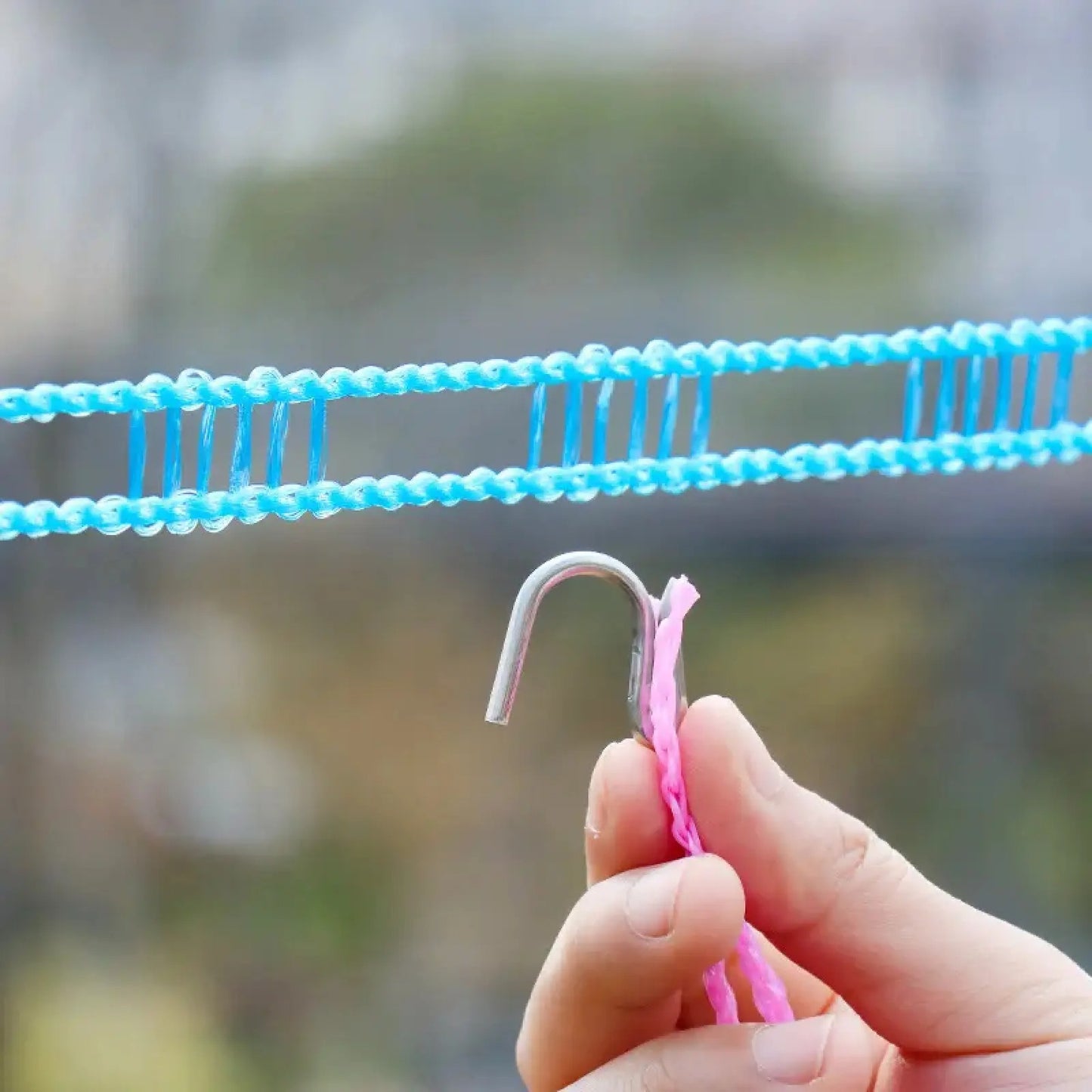 10M (32.8ft) Portable Windproof Clothesline | Retractable Fence-Style Non-Slip Drying Rope with Hooks for Outdoor, Travel, Camping & Home 🧺✨ LGZ