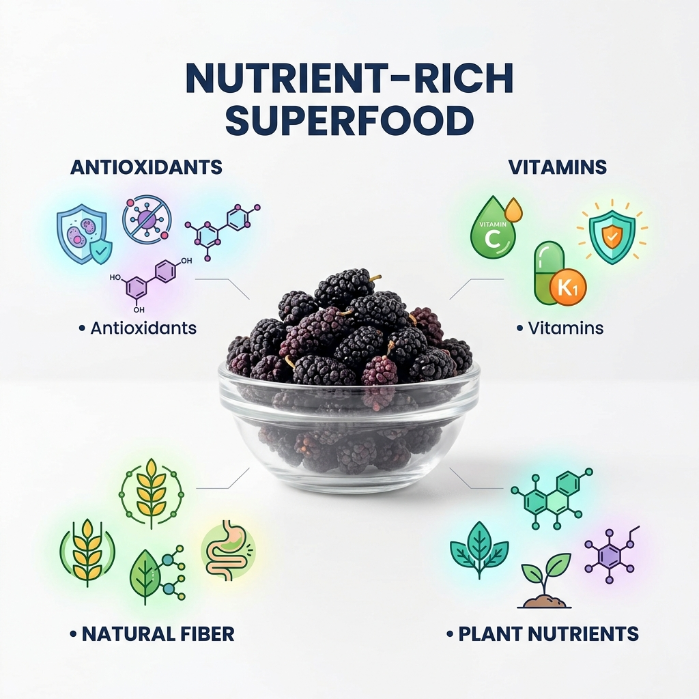 Organic-Style Dried Mulberries – Nutrient-Rich Superfood for Daily Nourishment & Balanced Living🍇-QZZ