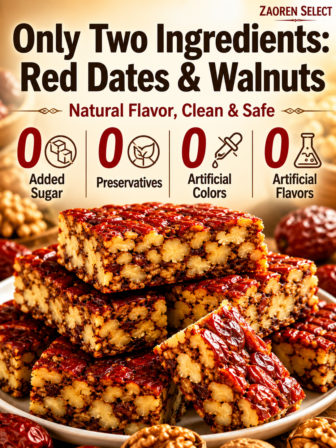 Premium Jujube Walnut Snack Bars-DZT
