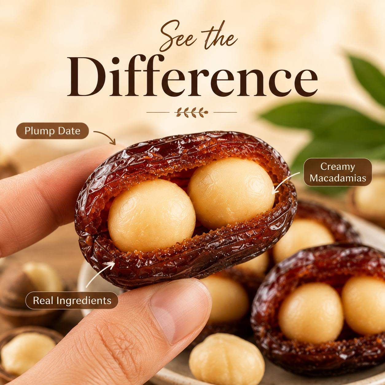 Dates Stuffed with Macadamia Nuts 🌴🥜|Soft Chewy Crunchy|No Added Sugar Natural Snack-ZRT