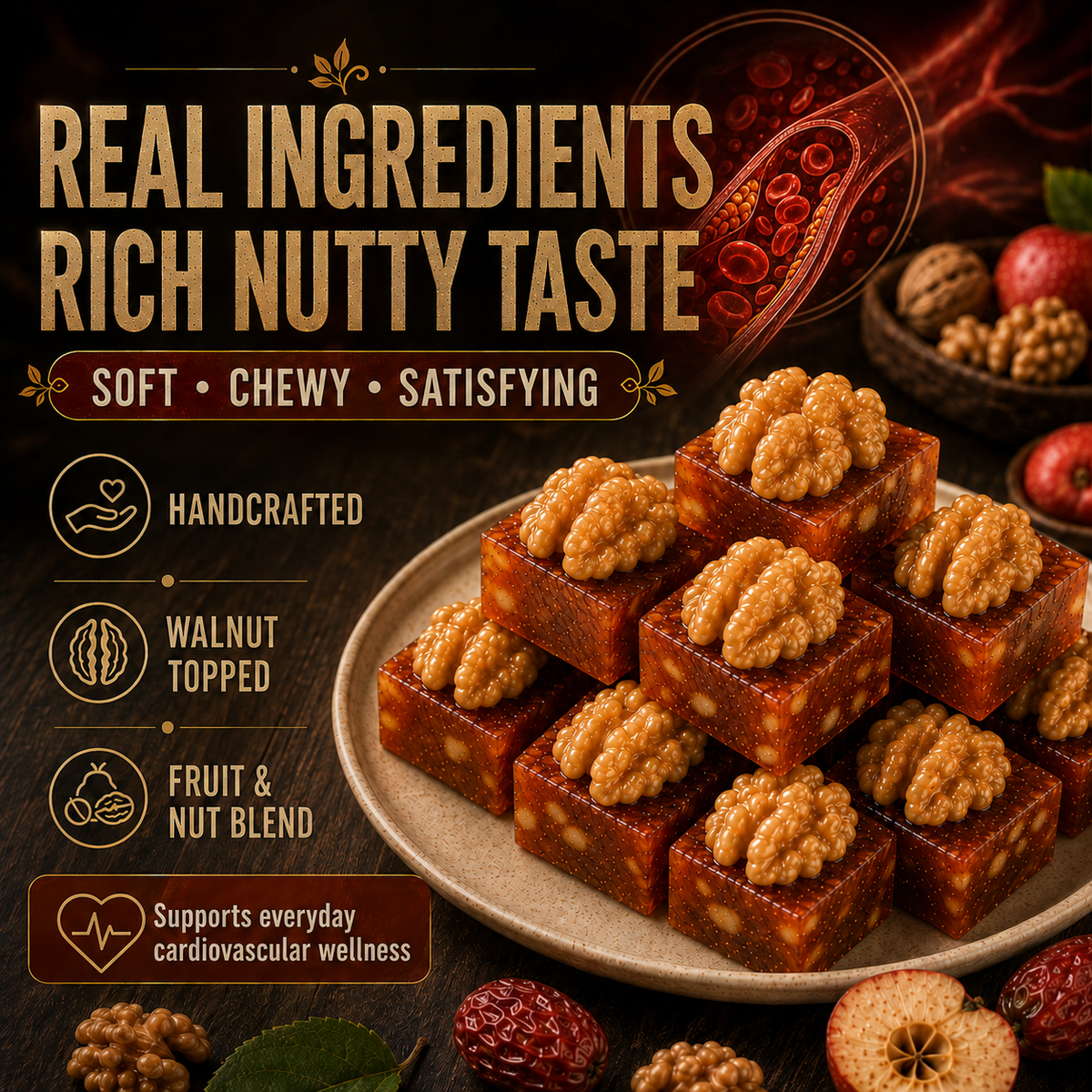 Hawthorn Walnut Bites — Real Ingredients for Daily Energy & Heart Wellness-HJY