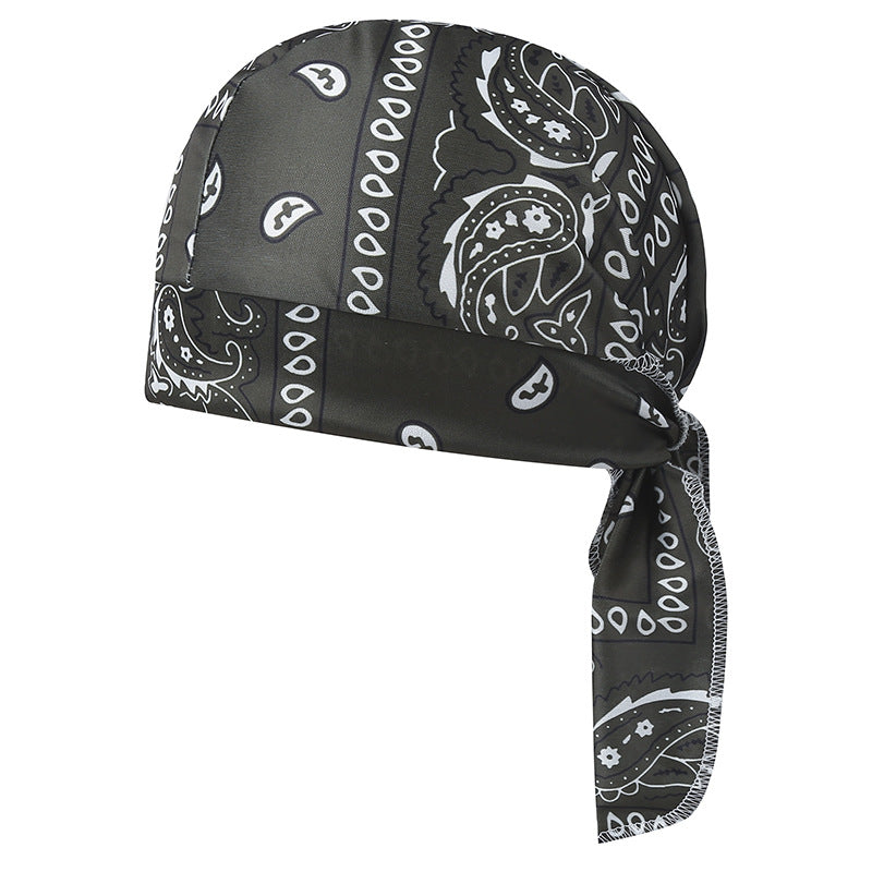 Paisley Cooling Skull Capš“āāļøBreathable Motorcycle Helmet Linerš„Elastic Durag Headwrap for Cycling, Running & Outdoor Sports-YOY
