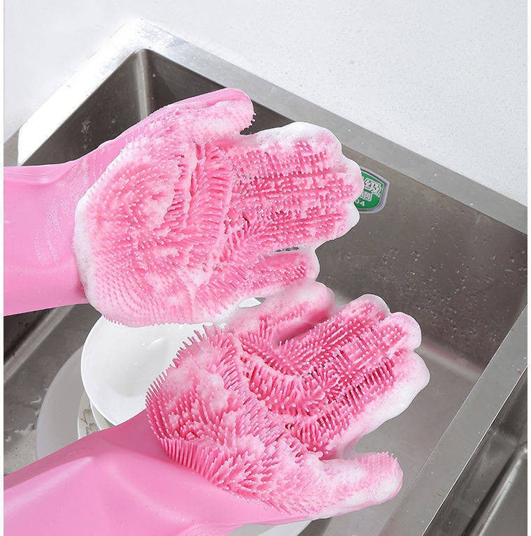 2-in-1 Silicone Pet Grooming & Dishwashing Gloves | Anti-Scratch, Easy Clean-TTT