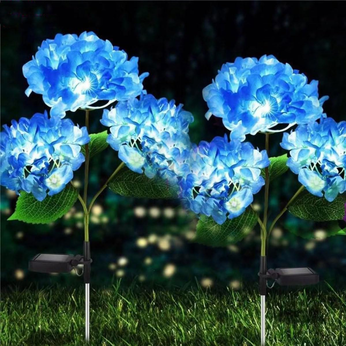 Solar-Powered Hydrangea Flower Lights, Waterproof Outdoor Decor Lights with No Electricity Cost-XXS