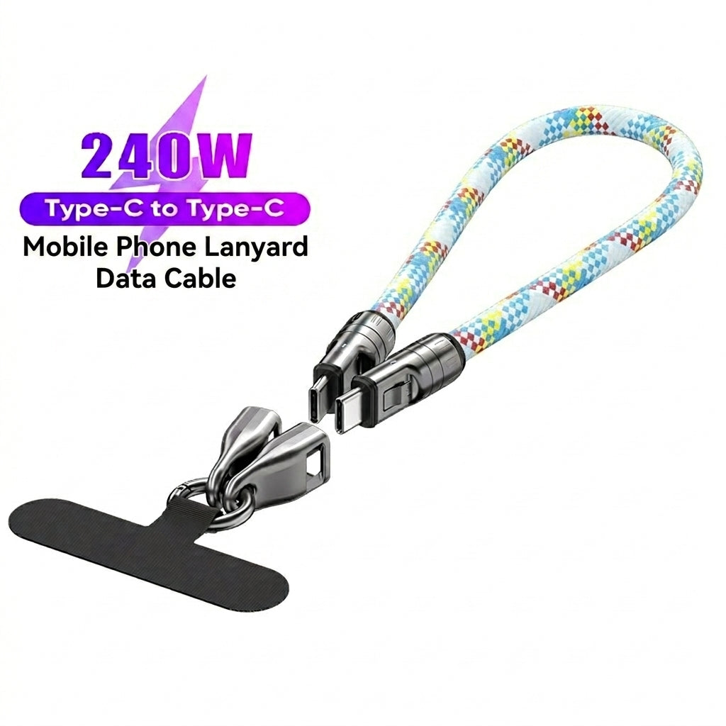 🚀 Free Your Hands, Power Your Life! The Ultimate 2-in-1 240W Lanyard Data Cable-DZT
