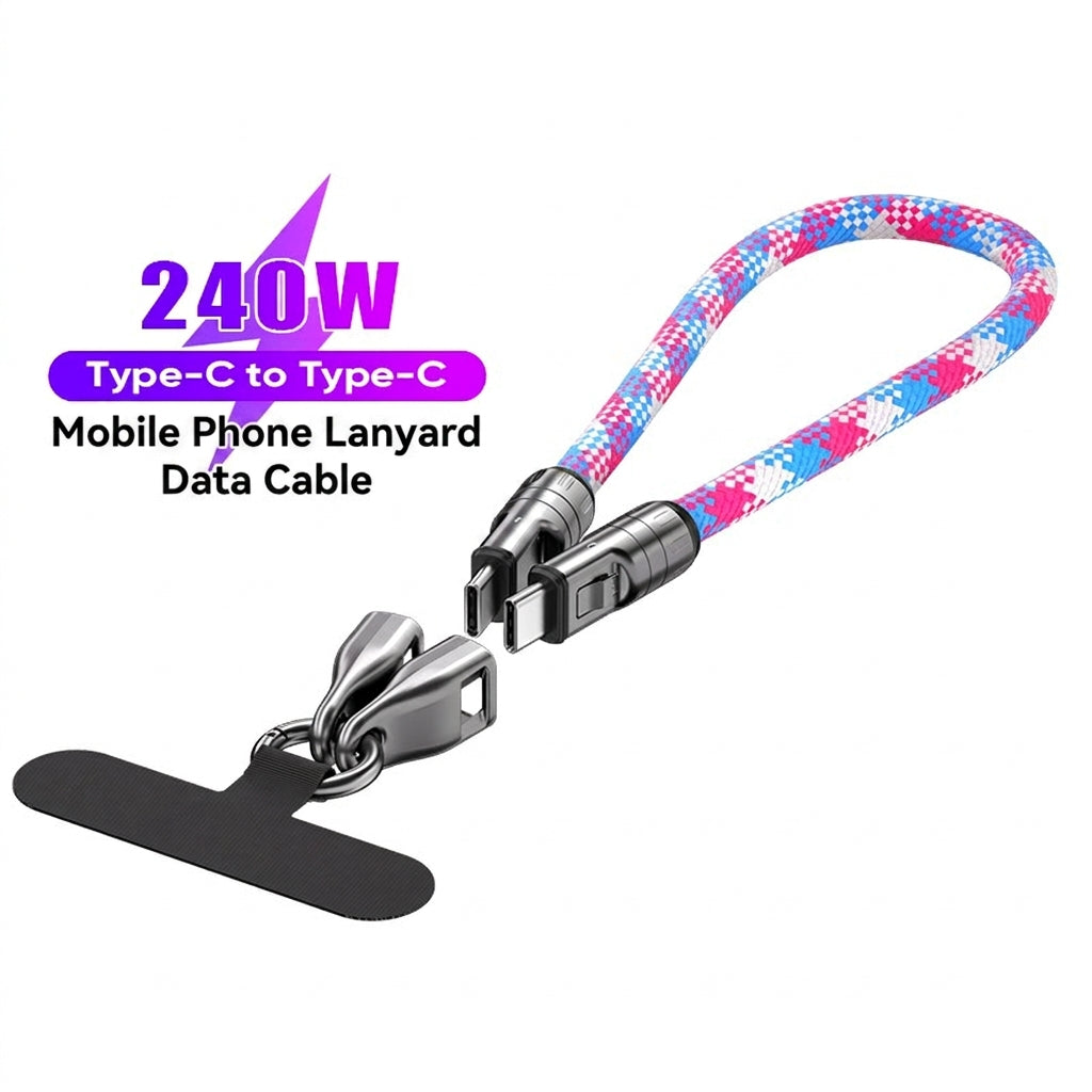 🚀 Free Your Hands, Power Your Life! The Ultimate 2-in-1 240W Lanyard Data Cable-DZT