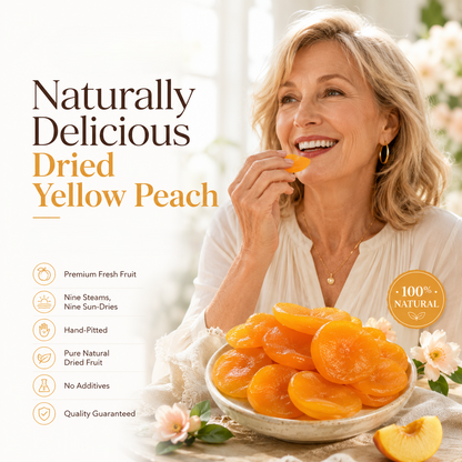 100% Pure Natural Dried Yellow Peach-Healthy blood sugar support.-YOY