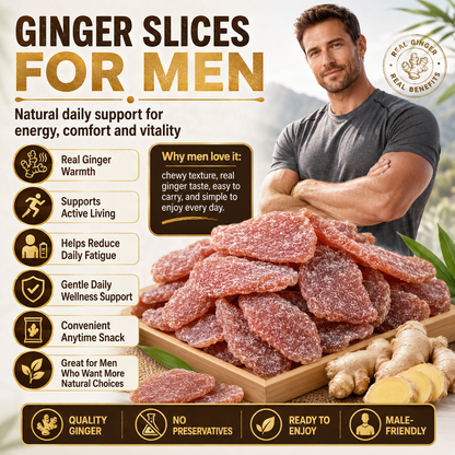 Natural Ginger Slices for Men – Daily Vitality & Wellness Support-NEX