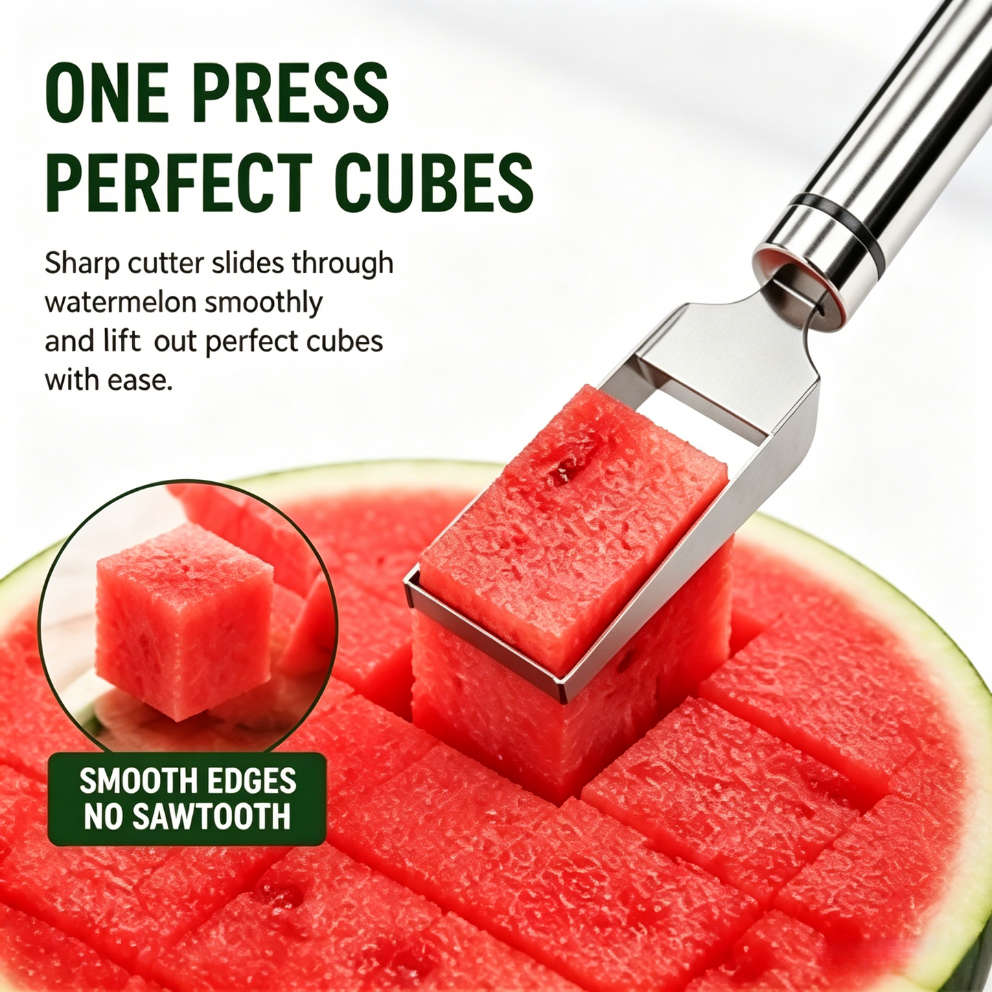 🍉 Watermelon Cube Cutter Fork – Fun, Safe, and Fast Fruit Slicing Tool-WBJ