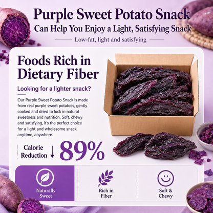 😋Healthy Low Fat Purple Sweet Potato Snack- 🍃Supports balanced blood sugar & daily body vitality-XLB