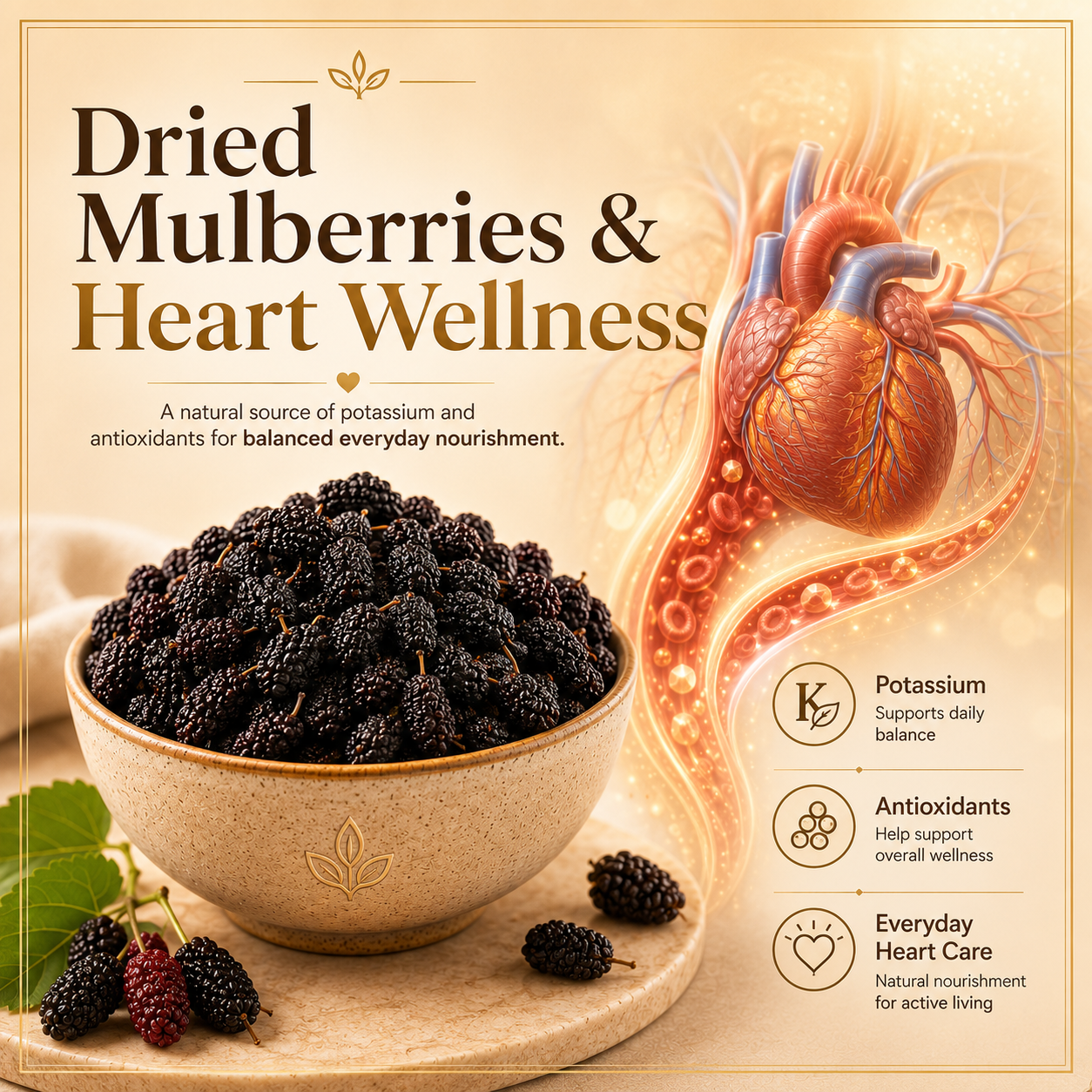 Organic-Style Dried Mulberries – Nutrient-Rich Superfood for Daily Nourishment & Balanced Living🍇-QZZ