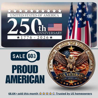 🔥Last Day 60% OFF 🔥 Honor America’s Heroes – 250 Years of Freedom Veteran Tribute Coin-ZBD