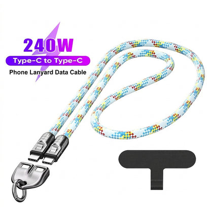 🚀 Free Your Hands, Power Your Life! The Ultimate 2-in-1 240W Lanyard Data Cable-DZT
