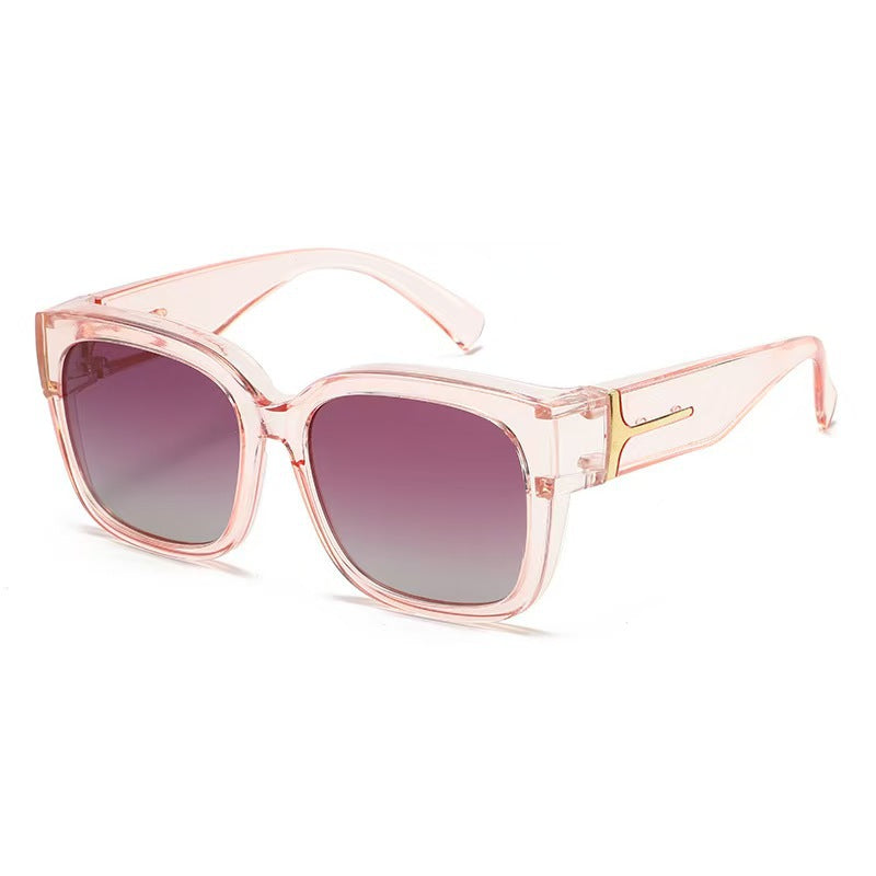 👓 Wear Over Myopia Glasses Polarized Sun Shades Unisex Eyewear-LT