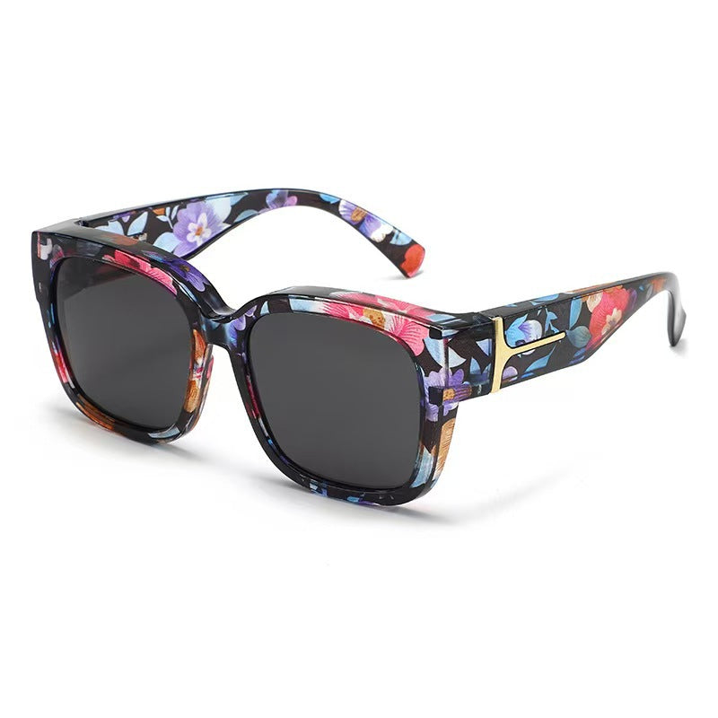 👓 Wear Over Myopia Glasses Polarized Sun Shades Unisex Eyewear-LT