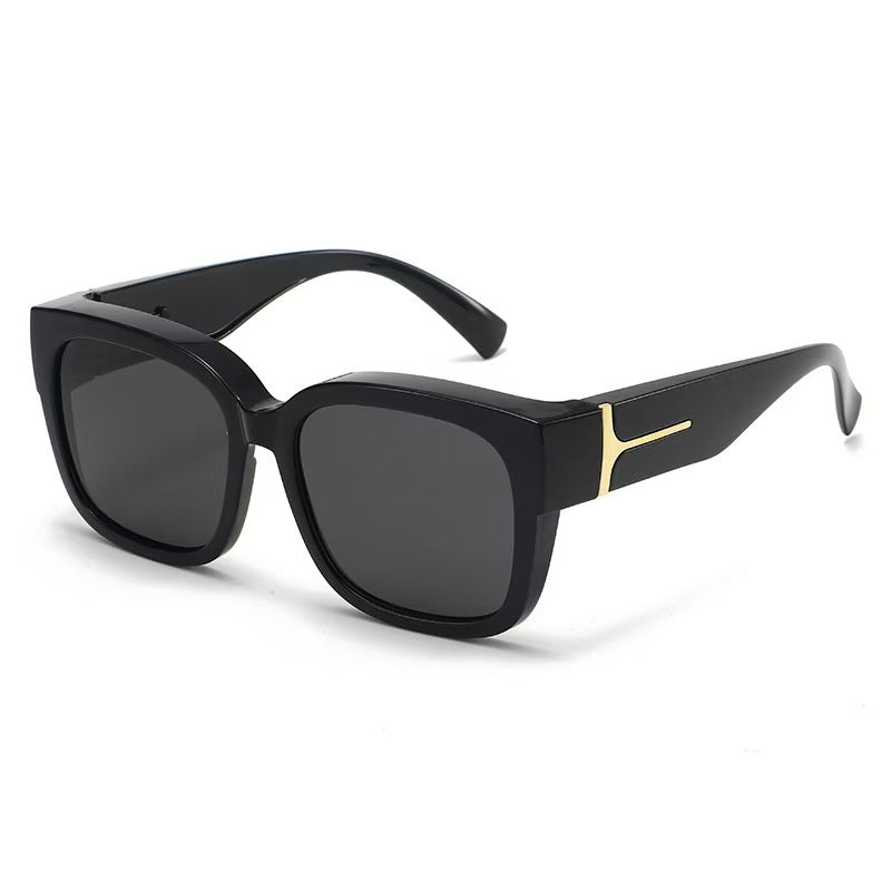 👓 Wear Over Myopia Glasses Polarized Sun Shades Unisex Eyewear-LT