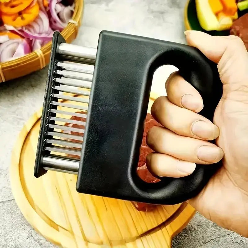 Premium 48-Blade Stainless Steel Meat Tenderizer – Transform Any Meat into a Melt-in-Your-Mouth Masterpiece! 🥩✨-DZT