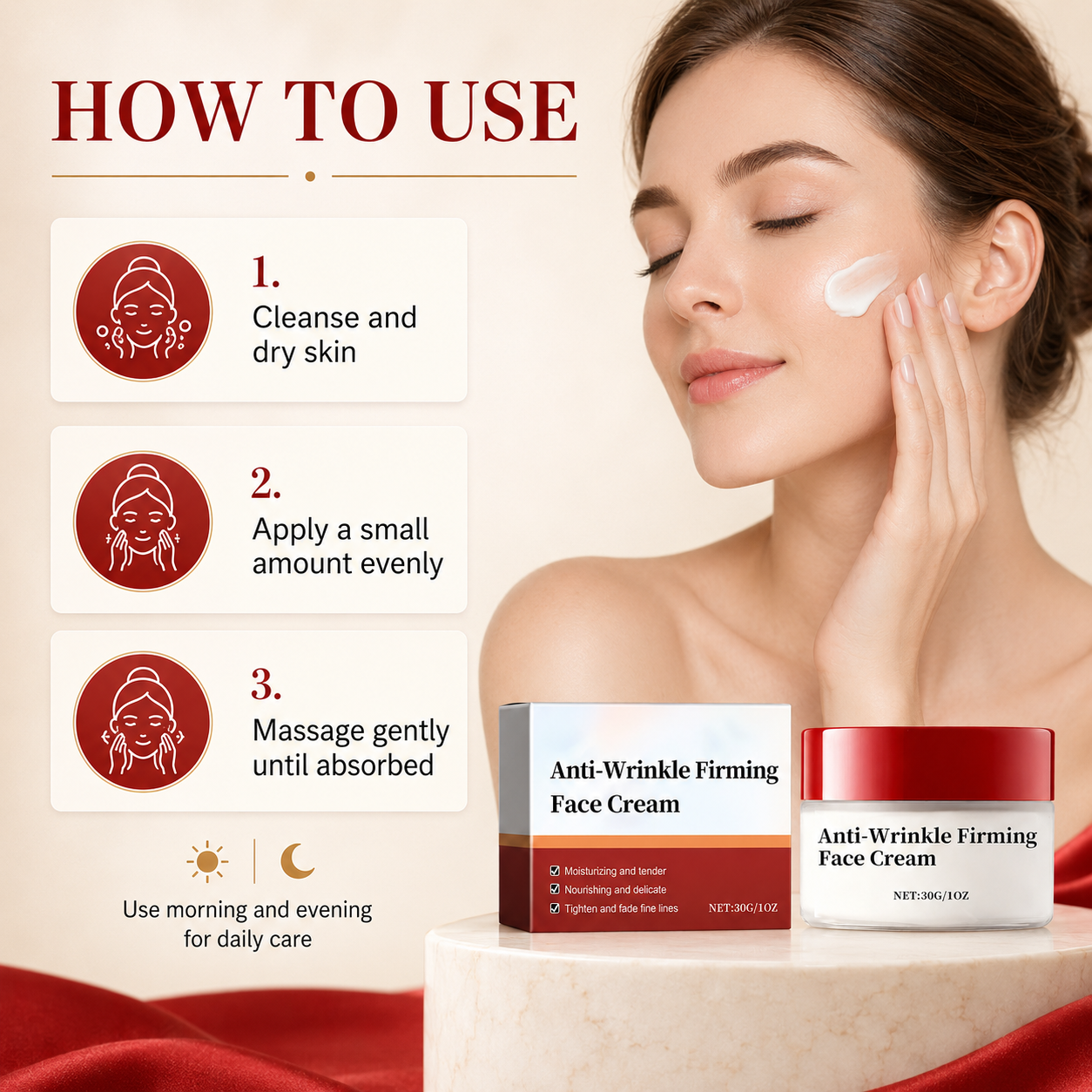 💖 Anti-Wrinkle Firming Face Cream | Hydrating & Nourishing Moisturizer | Helps Improve Skin Elasticity & Smooth Fine Lines-KPL