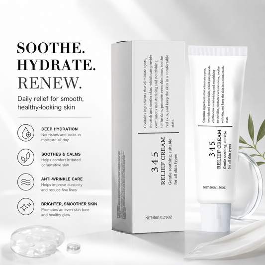 ⭐345 Relief Cream | Fade Fine Lines & Repair Dull Aging Skin✨-WBJ