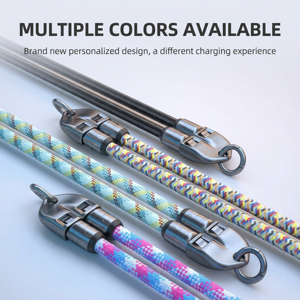 🚀 Free Your Hands, Power Your Life! The Ultimate 2-in-1 240W Lanyard Data Cable-DZT