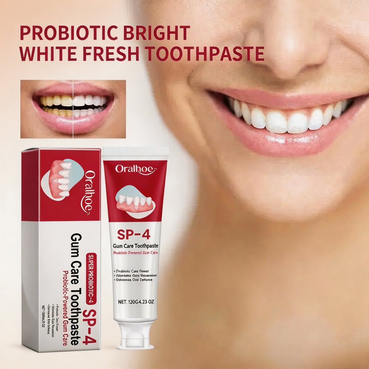 🦷SP-4 Probiotic Gum Care &amp; Whitening Toothpaste-CJP