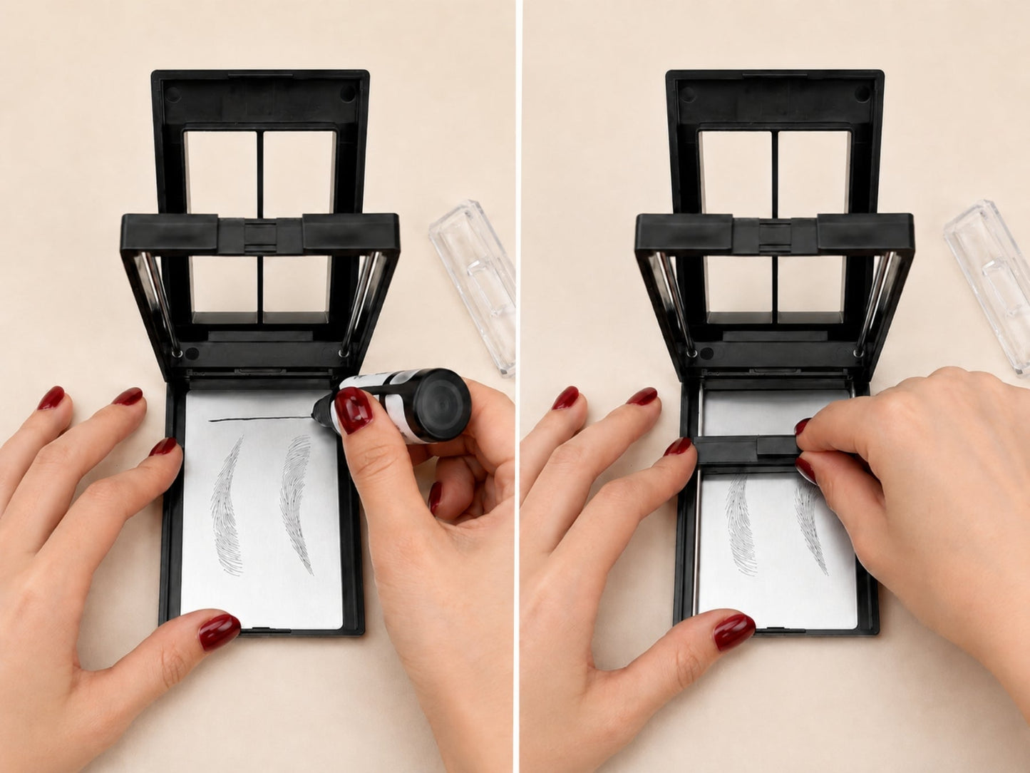 Instant Stretch-to-Fit 3D Micro-Blade Eyebrow Stamp – 24H Waterproof & Symmetrical Brow Shaping Kit LGZ