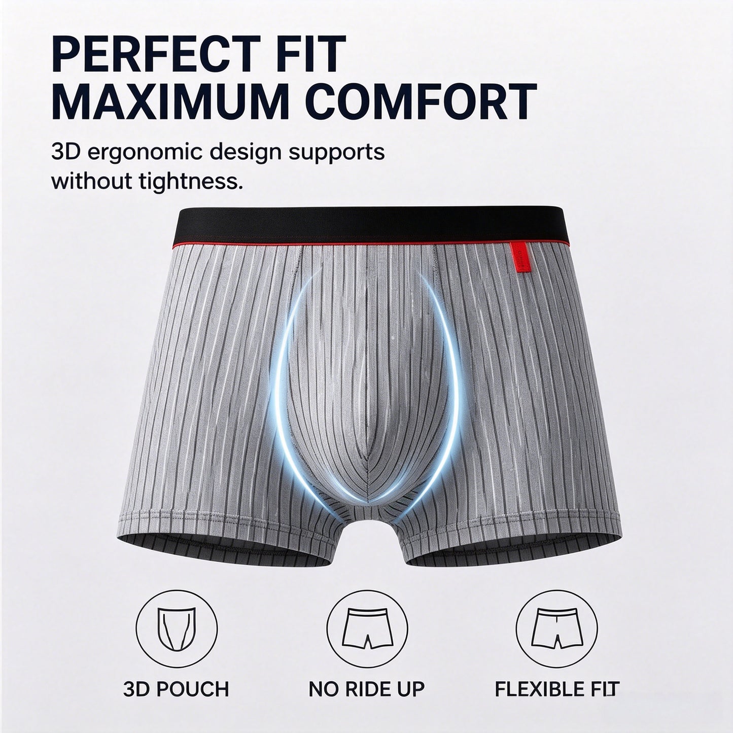 ❄️ Men’s Cooling Ice Silk Trunks - 3D Pouch Breathable Quick Dry Underwear-LT