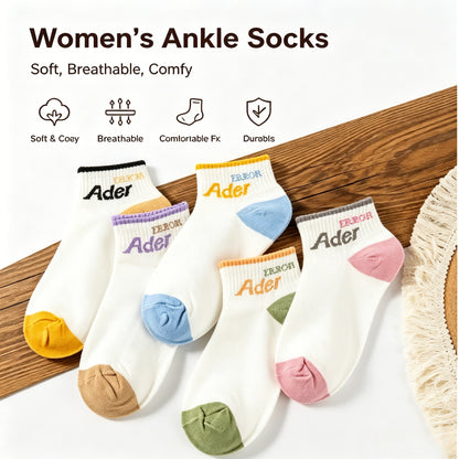 🧦Women Soft Cotton Ankle Socks Elastic Non-slip Breathable Daily Sports Socks-LT