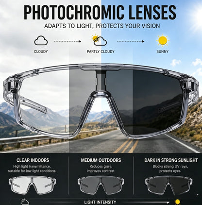🌞 UV400 Photochromic Polarized Safety Glasses, 🥇Impact Resistant Outdoor Sports & Work Eyewear-XLB