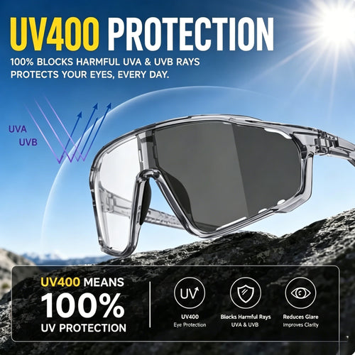 🌞 UV400 Photochromic Polarized Safety Glasses, 🥇Impact Resistant Outdoor Sports & Work Eyewear-XLB