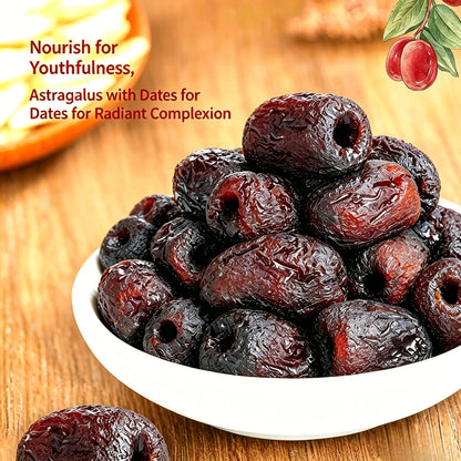 😋Astragalus Steamed Red Dates｜Seedless Plump Natural Nourishing Jujube Snack-XLB