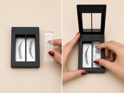 Instant Stretch-to-Fit 3D Micro-Blade Eyebrow Stamp – 24H Waterproof & Symmetrical Brow Shaping Kit LGZ