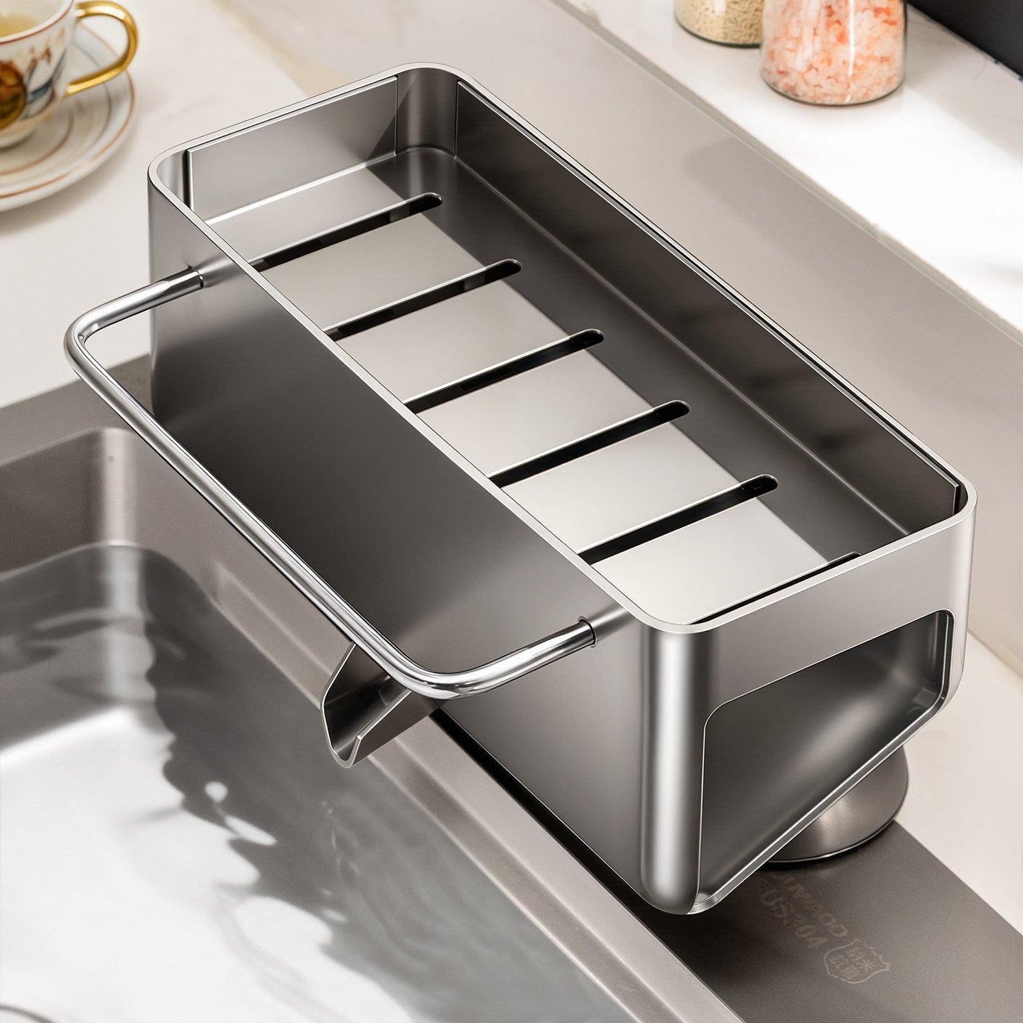 🧽  Are you still worried about your messy kitchen|Suction Cup Sink Caddy | No-Drill Kitchen Sink Organizer-CJP