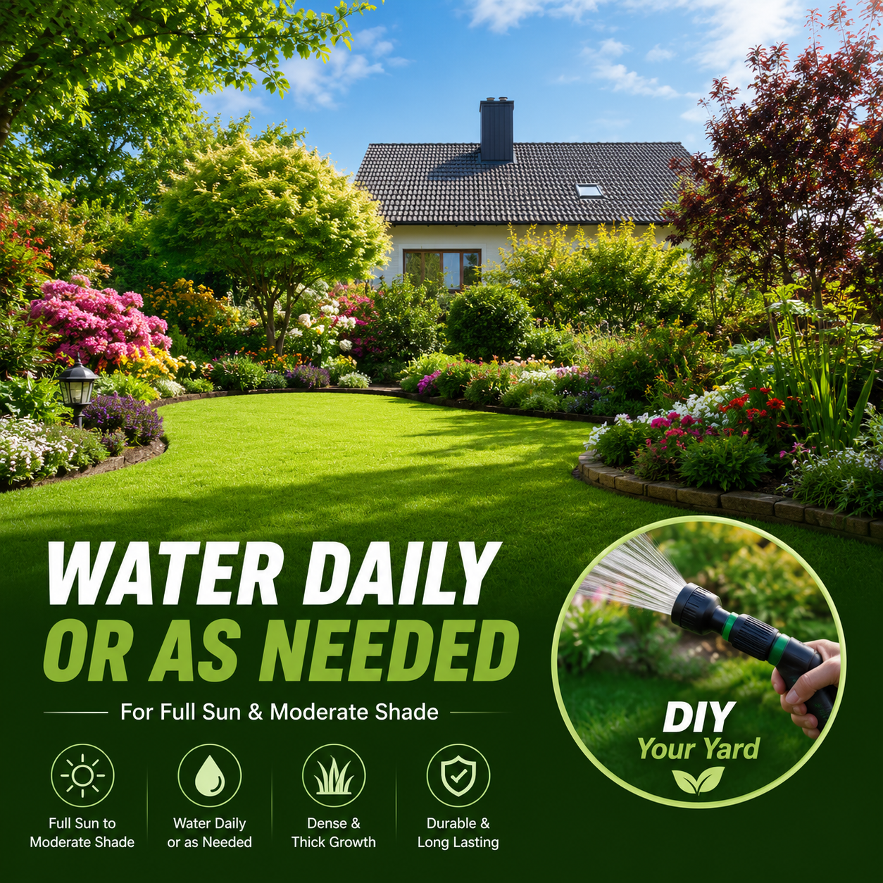 Grass seeds and shade-tolerant grass seeds, fast growing, suitable for all seasons, ideal for high-quality lawns and golf courses.-KPL