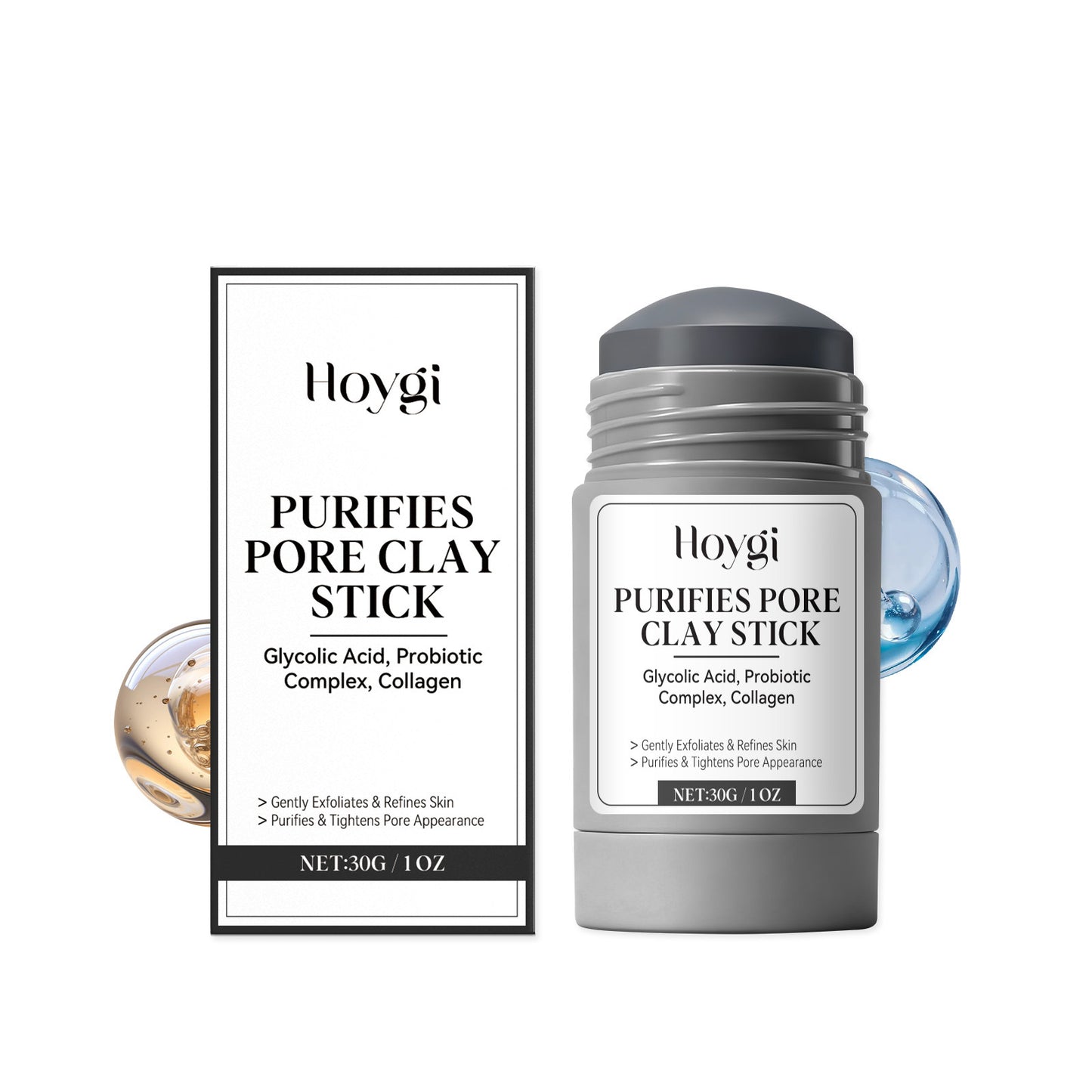 Alaska Volcano Pore Clay Stick Cleansing Blackhead Remover Face Mask Stick with Natural Clay Gentle Exfoliating Smoothing Skin Non-Drying Skincare.-KPL