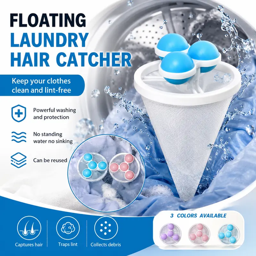 ✨Washing Machine Filter Net Bag Cleaner 🧺 Floating Hair Remover 🐾 Household Laundry Ball Hair Catcher 🧼 Universal Wash Protector Filter 💧 Efficient Cleaning Home Goods 🏠-XLB