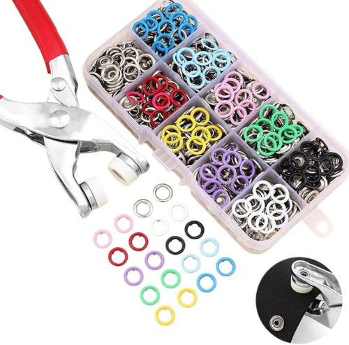 🧵 Home Sewing Accessories Kit for DIY Crafts, Clothing & Hats — Button & Snap Pliers Tool Set ✨ No-Sew Repair Sewing Kit for Handmade Crafts & Sewing Materials 🪡-KPL
