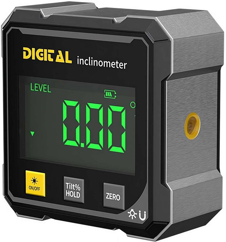 Portable Magnetic Digital Angle Measuring Instrument, 360° Magnetic Hardware Tool with Dual Laser Guide, Rechargeable.-KPL