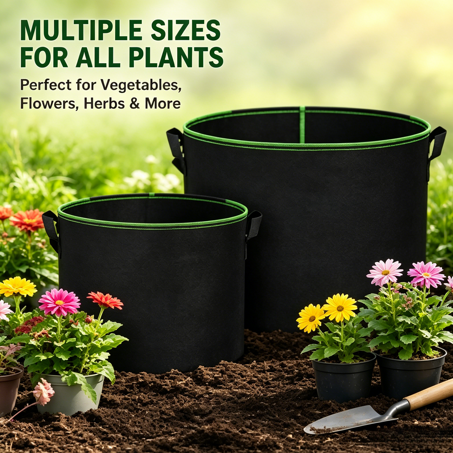 🌱 Air Pruning Root Healthy Grow Bags | Breathable Air Pruning Garden Pots with Reinforced Handles for Vegetables Tomato Flower Herb Planting-LT