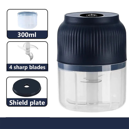 Premium Cordless Mini Food Chopper | 300ml USB Rechargeable Veggie & Garlic Dicer 🧄✨ LGZ