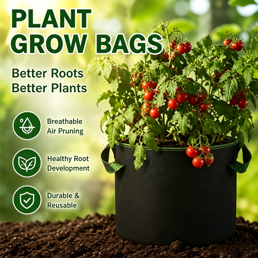 🌱 Air Pruning Root Healthy Grow Bags | Breathable Air Pruning Garden Pots with Reinforced Handles for Vegetables Tomato Flower Herb Planting-LT